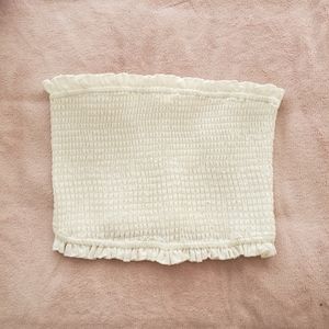 eggie Strapless Crop Top